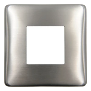 Kvadratinė maskuojanti rozetė 90×90 mm balustrados profiliui 40×40 – plienas AISI 304 satinas
