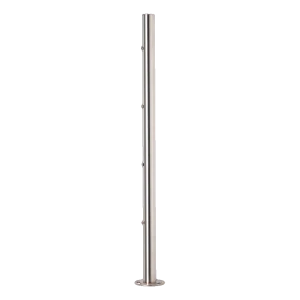 PINOX – vidurinis neapginkluotas turėklų stulpelis fi 42,4 × 881 mm, nerūdijantis plienas satinas