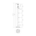 PSG Balustrados stulpas vidurinis pralaidus fi 42,4 mm AISI 304 – 4 laikikliai, satinas 001-204 (4)