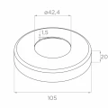 PSG Balustrados stulpas vidurinis pralaidus fi 42,4 mm AISI 304 – 4 laikikliai, satinas 001-204 (5)