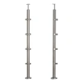PSG kampinis balustrados stulpelis plieno AISI 304 ø42,4 mm H1060 mm su laikikliais vamzdeliams ø12 mm 001-206 (1)