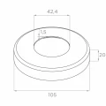 PSG kampinis balustrados stulpelis plieno AISI 304 ø42,4 mm H1060 mm su laikikliais vamzdeliams ø12 mm 001-206 (6)