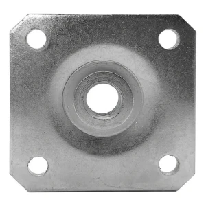 PSG montavimo plokštė 80×80×3 mm reguliuojamam vyriui M16 – cinkuota