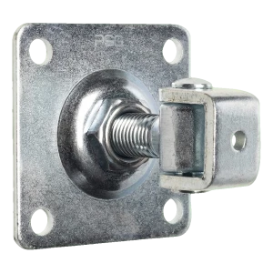 PSC reguliuojamas vartų vyris su skydeliu M20 cinkuotas 100×100×4 mm