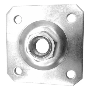 PLATER dekoratyvinė plokštelė 100×100×4 mm reguliuojamam vyriui M20 cinkuota