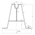 Trapecinis Tiltelis 33cm H-100 iš EPDM, Skirtas Stogams iš Trapecinės Skardos PV-02-05 (2)