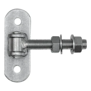 Reguliuojamas vartų vyrys M20 su skydeliu 140×50 mm – cinkuotas