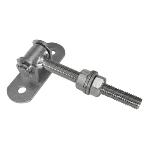 Reguliuojamas vyrys M12 plieno L-115 mm su pagrindu 90×30 mm vartams ir varteliams