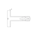 PSG reguliuojamas stabdys sparnuotiems vartams su blokavimo mechanizmu – gaudyklė 50 mm, cinkuotas plienas 001-444 (3)