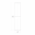 PSG tekerio vyrių fi 27 mm – aukštis 90 mm varčiotoms vartoms 001-475 (2)