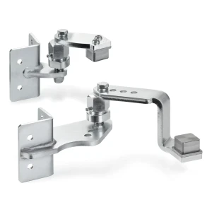 Comunello vartų vyrių komplektas suvirinimui prie 40×40 mm stulpo – dešinysis, kylančioms šlaitams