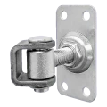 Komet – reguliuojamas vartų vyrys M12 su skydeliu 75 × 37 mm, cinkuotas 001-522 (1)