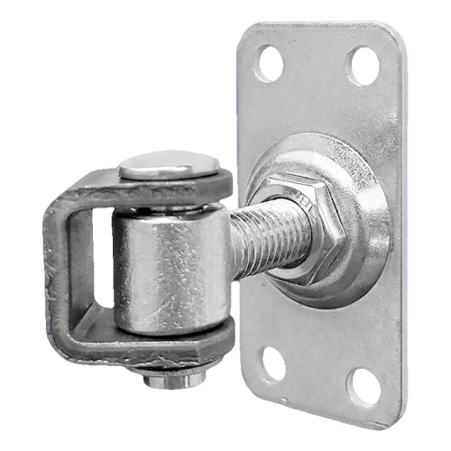 Komet – reguliuojamas vartų vyrys M12 su skydeliu 75 × 37 mm, cinkuotas 001-522 (1)