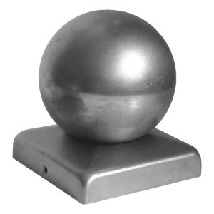 Tvoros stogelis plieno su rutulio galvute stulpeliui 40x40 mm – neapdorotas