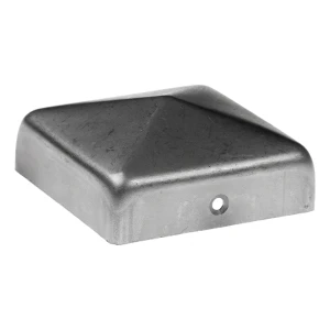 Vokinė plieninė tvoros stulpo 50×50 mm kepuraitė su aukštu borteliu