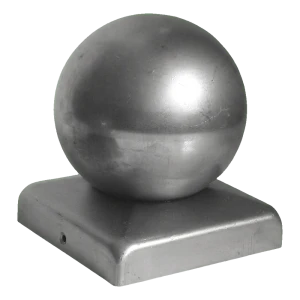 Plieno tvoros stogelis 60×60 mm su dekoratyviniu rutulio fi 80 mm