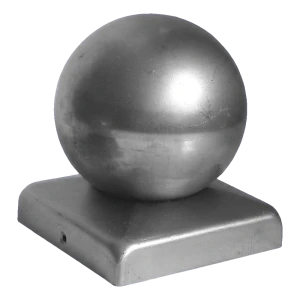 Plieno tvoros stogelis su rutuliu fi 60 mm stulpui 80×80 mm