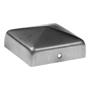 Cinkuotas plieninis vokelio formos stogelis tvoros stulpui 90×90 mm