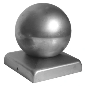 Tvoros kepuraitė plieno cinkuota 80×80 mm su rutuliu fi 80 mm