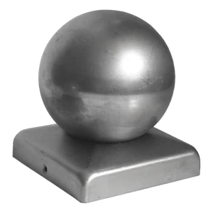Tvorų stogelis plieno su dekoratyviuoju rutuliuku 120×120 mm / skersmuo 120 mm