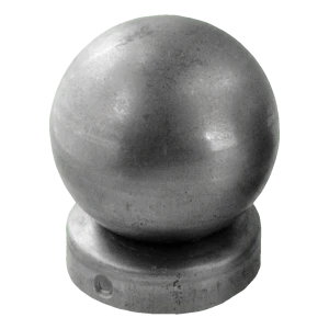 Plieninis tvoros stogelis su dekoratyviu rutuliuku fi 60 mm stulpui fi 42 mm