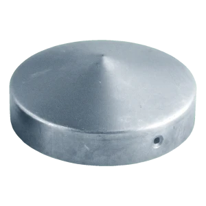 Cinkuota plieno tvoros kepuraitė apvaliam stulpui Fi 48 mm