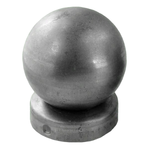 Plieninis tvoros stogelis su dekoratyviniu rutuliu fi 60 mm apvaliam stulpui fi 60 mm