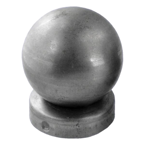 Plieninis tvoros stogelis stulpui Ø 60 mm su dekoratyviniu rutuliuku Ø 80 mm