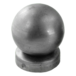 Plieno tvorogrado stogelis stulpui Ø 48 mm su dekoratyviuoju rutuliuku Ø 60 mm