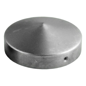 Apvalus plieninis stogelis tvorai stulpui Ø 80 mm – neapdorotas