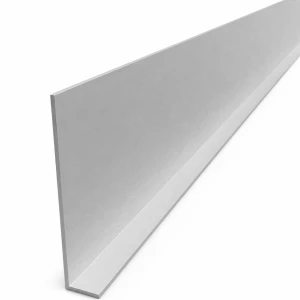 Aliuminio kampuotis nelygiais kraštiniais 100×20×2 mm – L profilis, ilgis 2000 mm