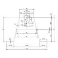 Aliuminio trapecinis tiltelis PV su EPDM H70 L330 trapecinio profilio skardai 001-777 (2)