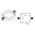 Tarpinė tvirtinimo jungtis tvoros panelių 100x100 mm juoda 000-778 (4)