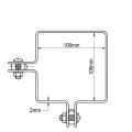 Kampinis tvirtinimo elementas tvoros plokštėms 100x100 mm žalias 000-775 (4)