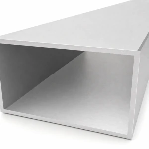 Aliuminio stačiakampė vamzdžio profilis 80×140×4 mm – uždaras profilis L=2000 mm EN AW-6060