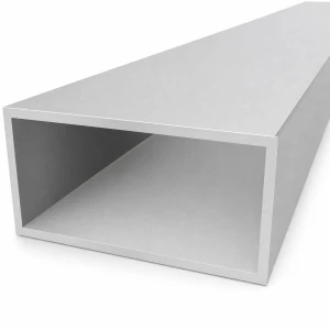 Aliuminio stačiakampis vamzdis 60×120×4 mm – uždaro profilio L=2000 mm