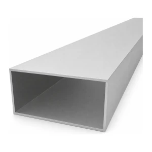 Aliuminio stačiakampė vamzdis 50×100×2 mm – uždaras profilis EN AW-6060 L=2000 mm