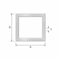 Aliuminio stačiakampis vamzdis 25×100×2 mm – uždaras profilis EN AW-6060, L=2000 mm 001-855 (2)