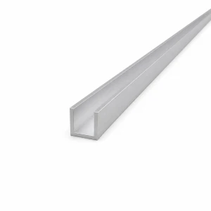 Aliuminio U profilis 18×18×2 mm – C/U profilis EN AW-6060 ilgis 2000 mm
