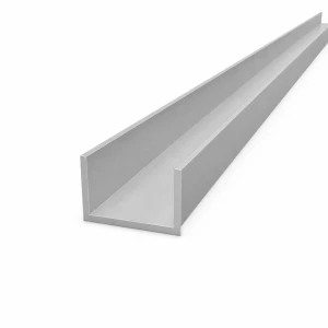 Aliuminio U profilis 45×25×2,5 mm – C/U skerspjūvio profilis, ilgis 2000 mm