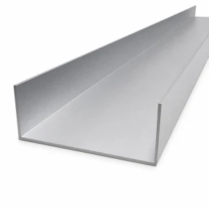 Aliuminio lygiakraštis profilis EN AW-6060 C/U 103,6×38×1,8 mm – ilgis 2000 mm