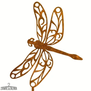 Zawieszalnia – ažūrinė sodų laumžirgis iš corten plieno XL 22x98 cm ant strypo