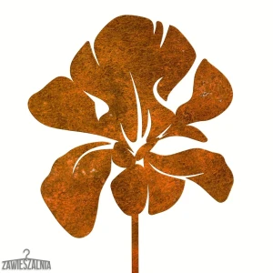Zawieszalnia – sodo dekoracija Rūdžių Irisas iš corten plieno XL 17×96 cm