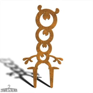 Pakabinama sodo dekoracija Baisusis Monstras Rebis L – Corten puošmena 20×41 cm