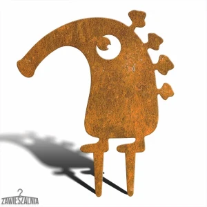 Sodo dekoracija – Baisus Monstras Lutin M 33×39 cm, corten plienas