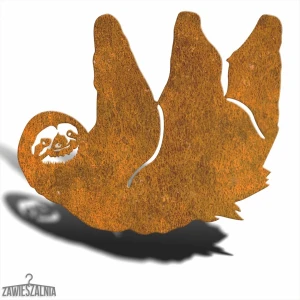 Pakabinama sodo dekoracija – kabantis tinginis XL iš Corten plieno 55×48 cm