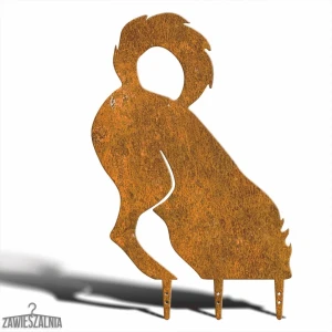 Kabykla – sodo dekoracija Rūdžių Šuo Kastuvas XL iš corten plieno 45×69 cm