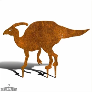 Zawieszalnia – sodo dekoracija plieninis dinozauras Parazaurolofas XXL 90 cm corten