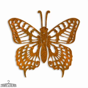 Zawieszalnia – 3D sienų dekoracija Drugelis Pažas Karalienė M 31×29 cm corten plienas