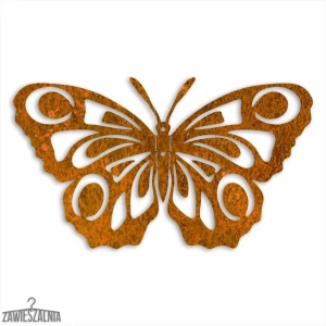 Zawieszalnia – 3D sienų dekoracija Drugelis Povų Akis M 35 cm korteno plienas